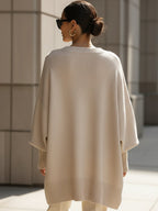 Jennifer | Suéter Oversize de Cuello Ancho Drapeado
