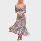 Lora | Vestido Largo Con Escote En V - OSMARA Fashion - vista 11