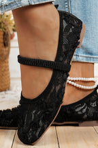 Zapatos Planos Informales de Puntera Cuadrada Rosas