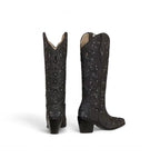 Gaby - Bota Campera Cowboy Retro con Cristales Brillantes para Mujer