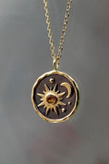 Collar Vintage de Sol y Luna con Circonita