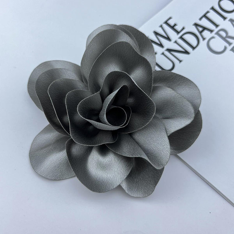 Broche de Flor de Tela Satinada Combinable