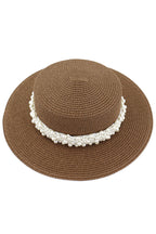 Sombrero de Playa Decorado con Perlas