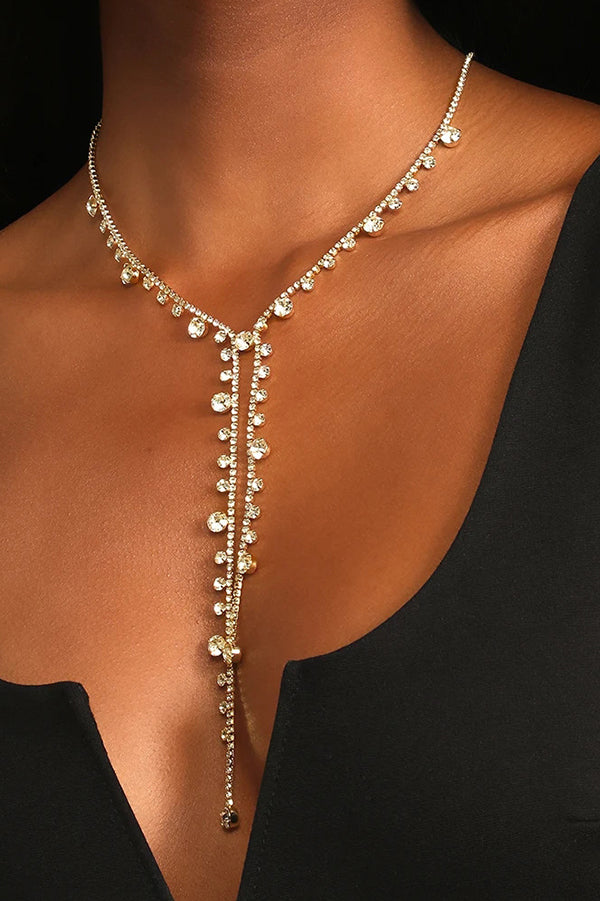 Collar Sexy de Diamantes Irregular