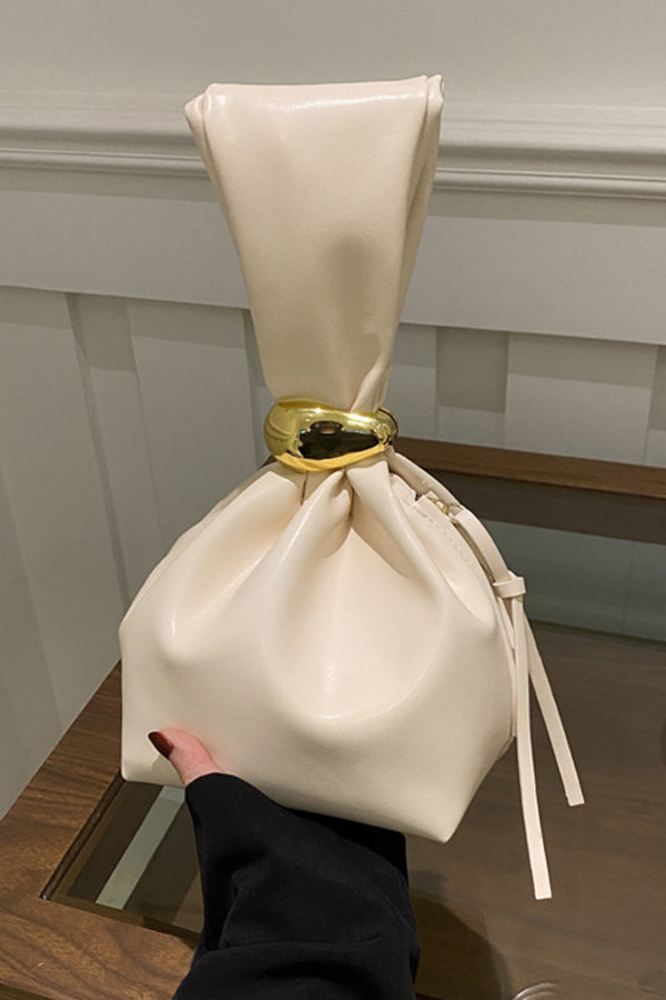 Bolso Cubo Sencillo Plisado Retro