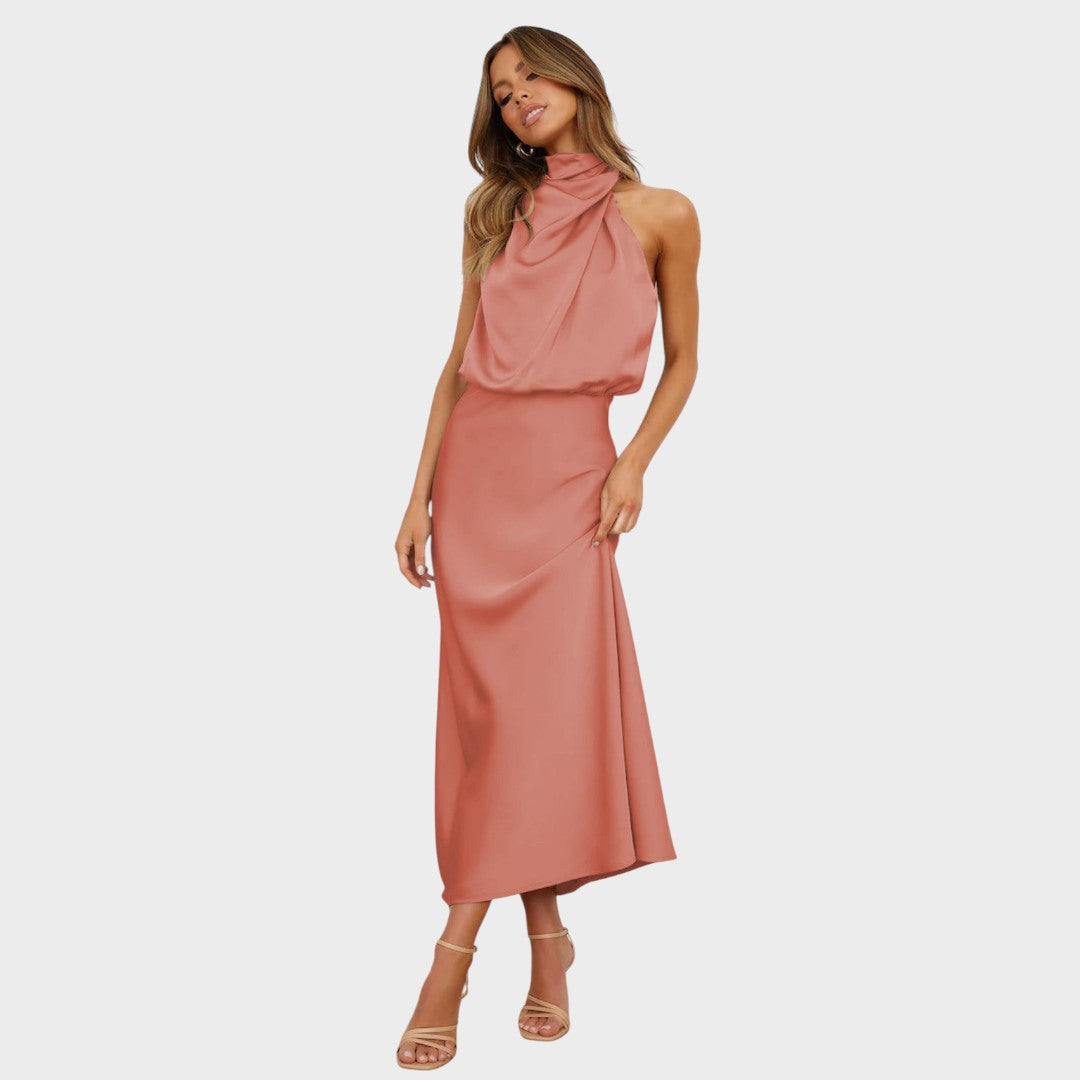 Chantal | Elegant Satin Dress