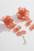 Pendientes de Sirena con Borlas Florales Nacaradas