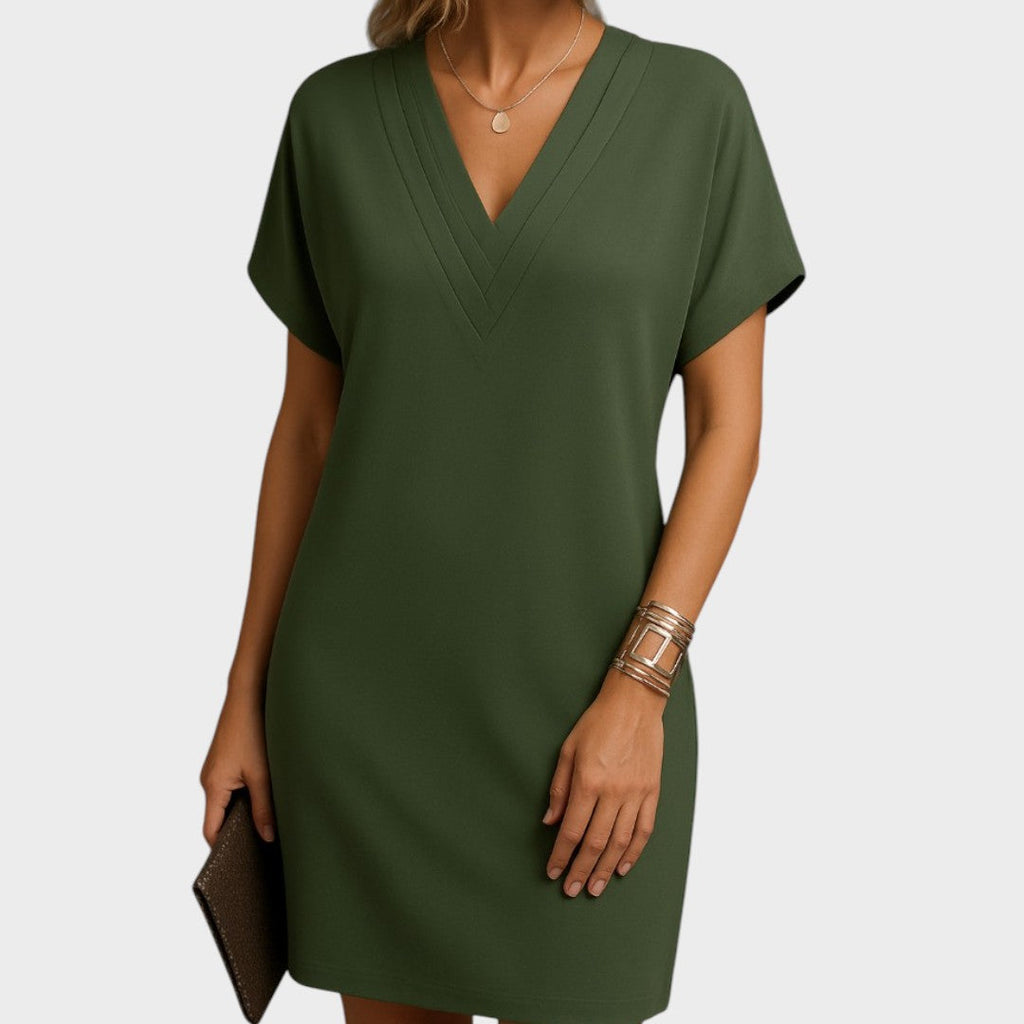 Elena | Elegante Vestido Con Cuello En V - OSMARA Fashion