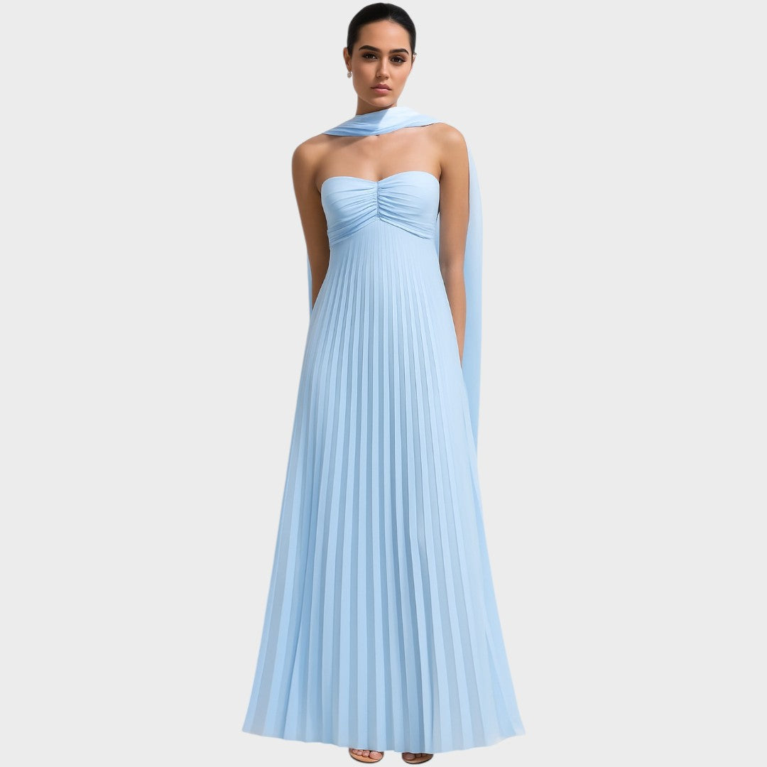 Rosalía | Robe plissée sans bretelles