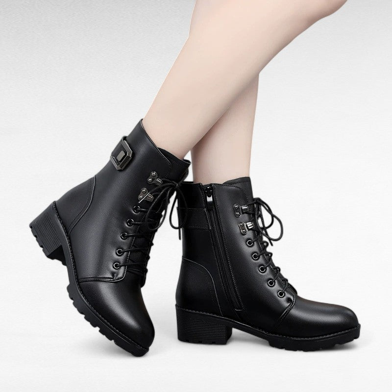 Filly - Botines Negras Forradas de Lana para Mujer