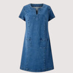 Mila | Vestido Vaquero Con Escote En V - OSMARA Fashion - vista 4