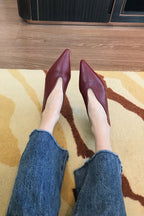Zapatos Planos Retro de Puntera Fina y Escote Bajo