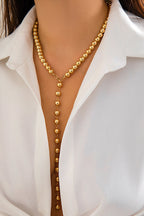 Collar Vintage de Cadena de Cuentas con Borlas