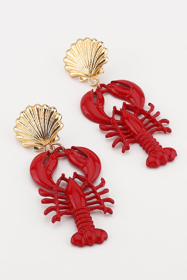 Pendientes y Collar de Langosta de Temporada