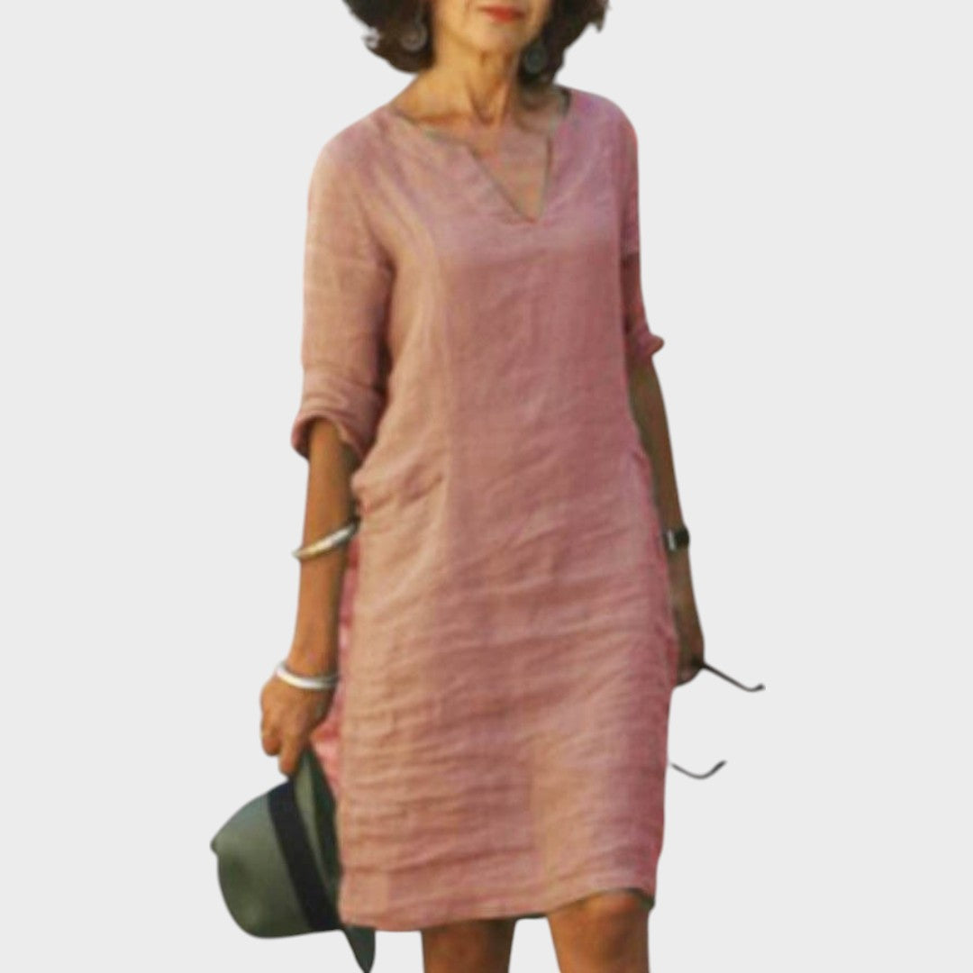 Josette | Robe élégante à décolleté en V