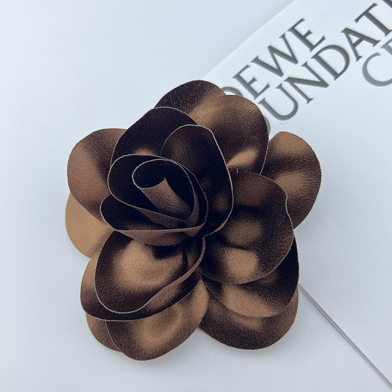 Broche de Flor de Tela Satinada Combinable