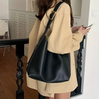JACQUELINE - Bolso Capazo Bandolera Grande de Piel