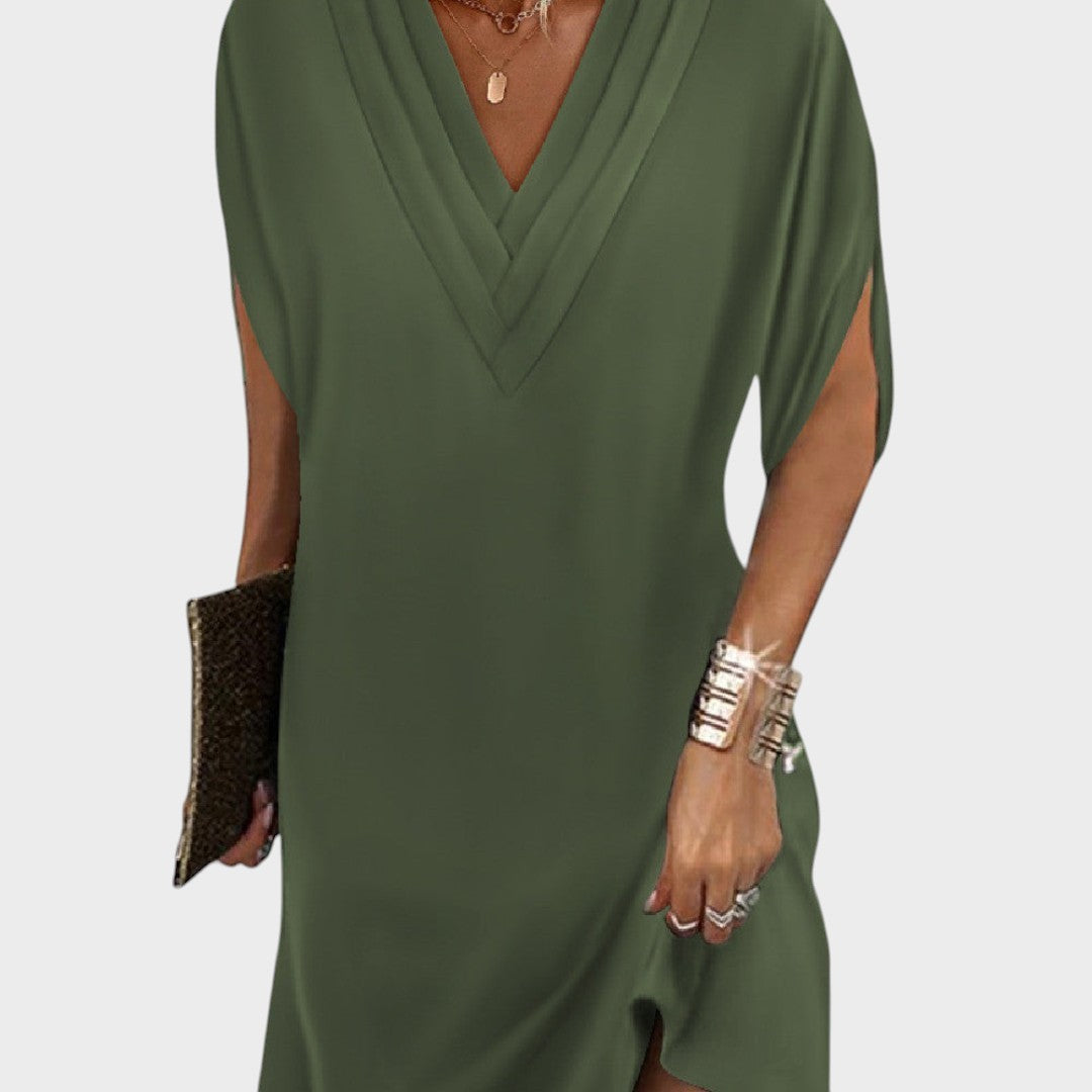 Elena | Elegante Vestido Con Cuello En V - OSMARA Fashion - vista 3
