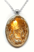 Collar de Cristal con Escena Religiosa Sagrada