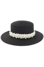 Sombrero de Playa Decorado con Perlas