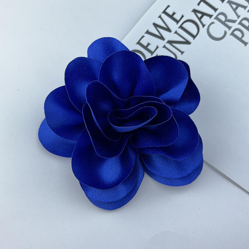 Broche de Flor de Tela Satinada Combinable