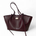 ARYS - Elegant Burgundy Large Capacity Leather Bag for Classes