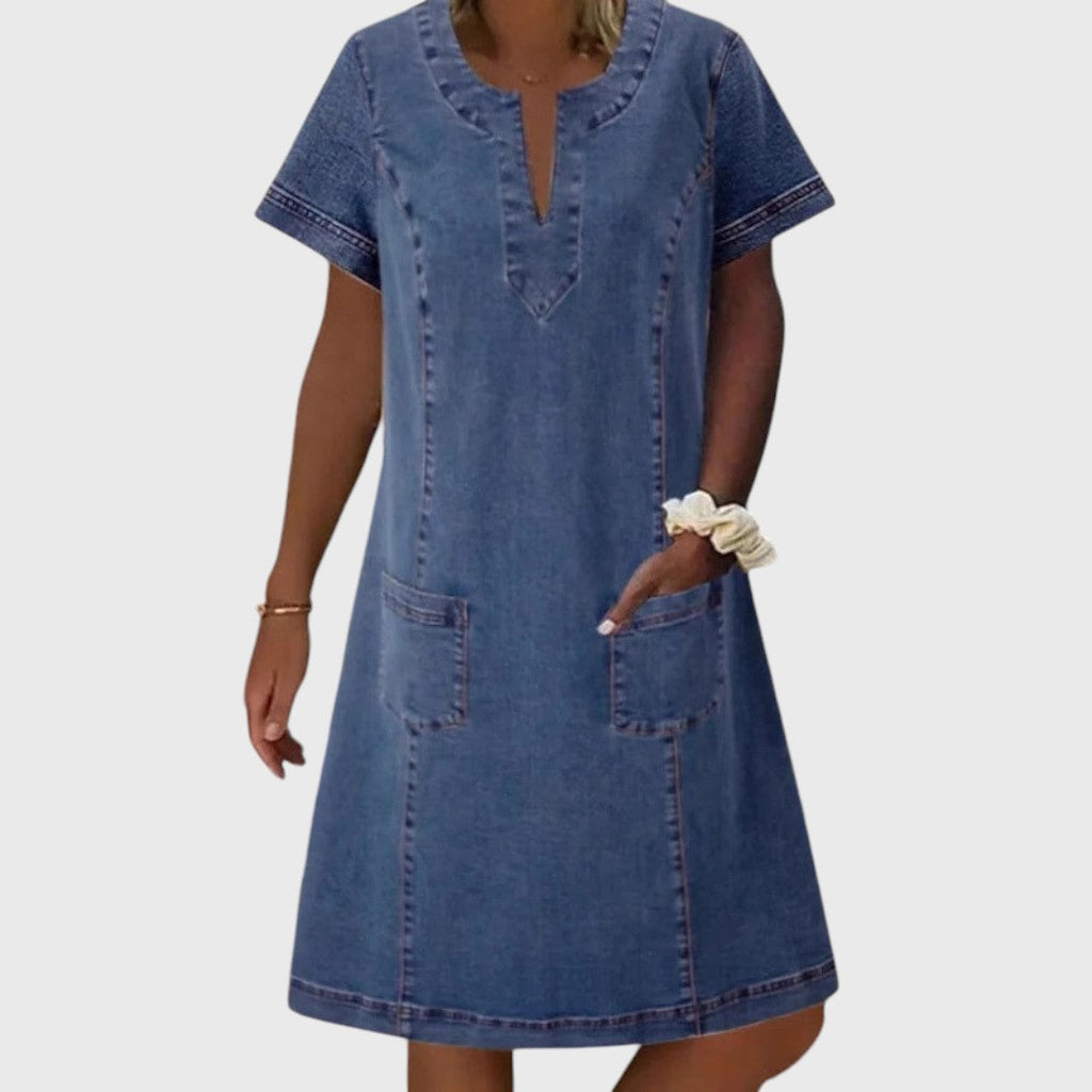 Mila | Vestido Vaquero Con Escote En V - OSMARA Fashion