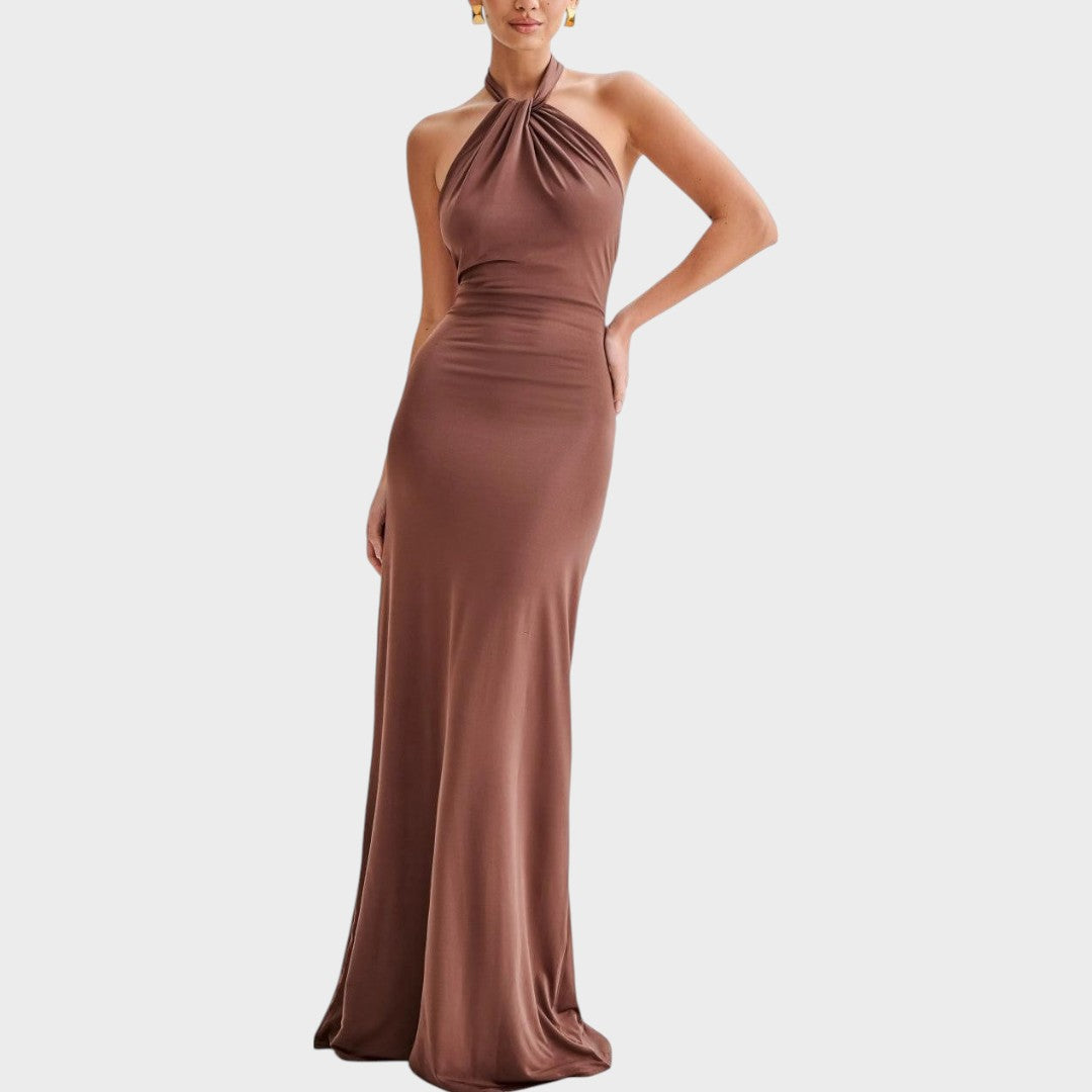 Laguna | Long Halter Neck Dress
