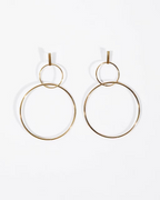 Pendientes Colgantes de Doble Aro