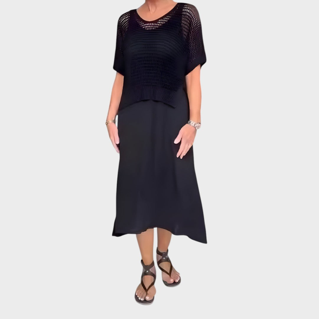 Liza | Dress with Knit Blouse