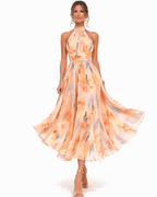Gabriela | Robe midi florale à imprimé artistique