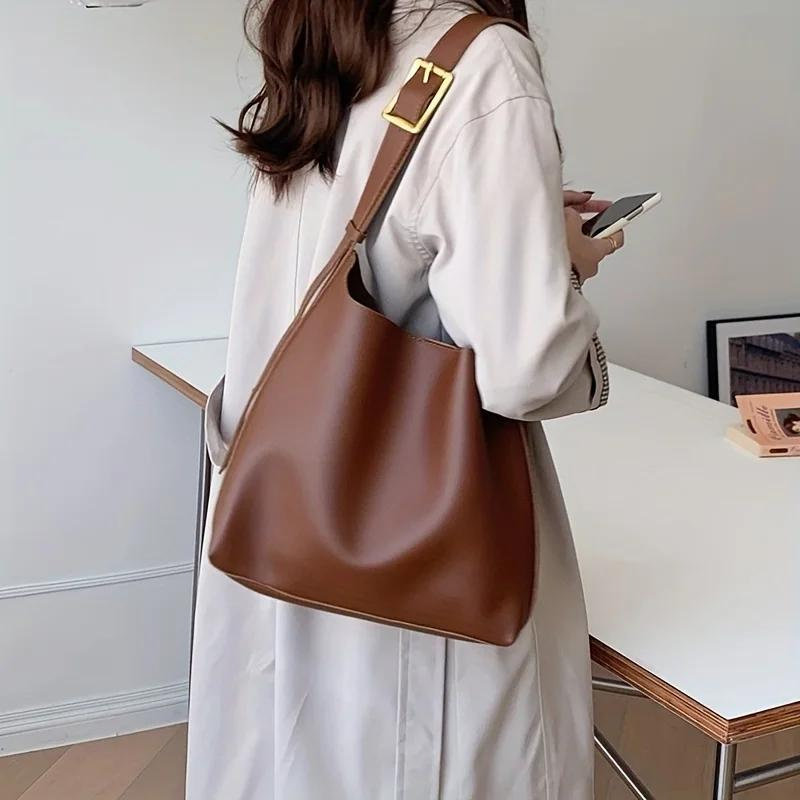 JACQUELINE - Bolso Capazo Bandolera Grande de Piel