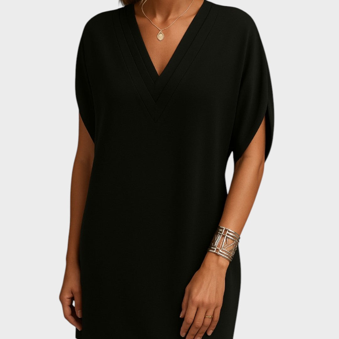Elena | Elegante Vestido Con Cuello En V - OSMARA Fashion - vista 2