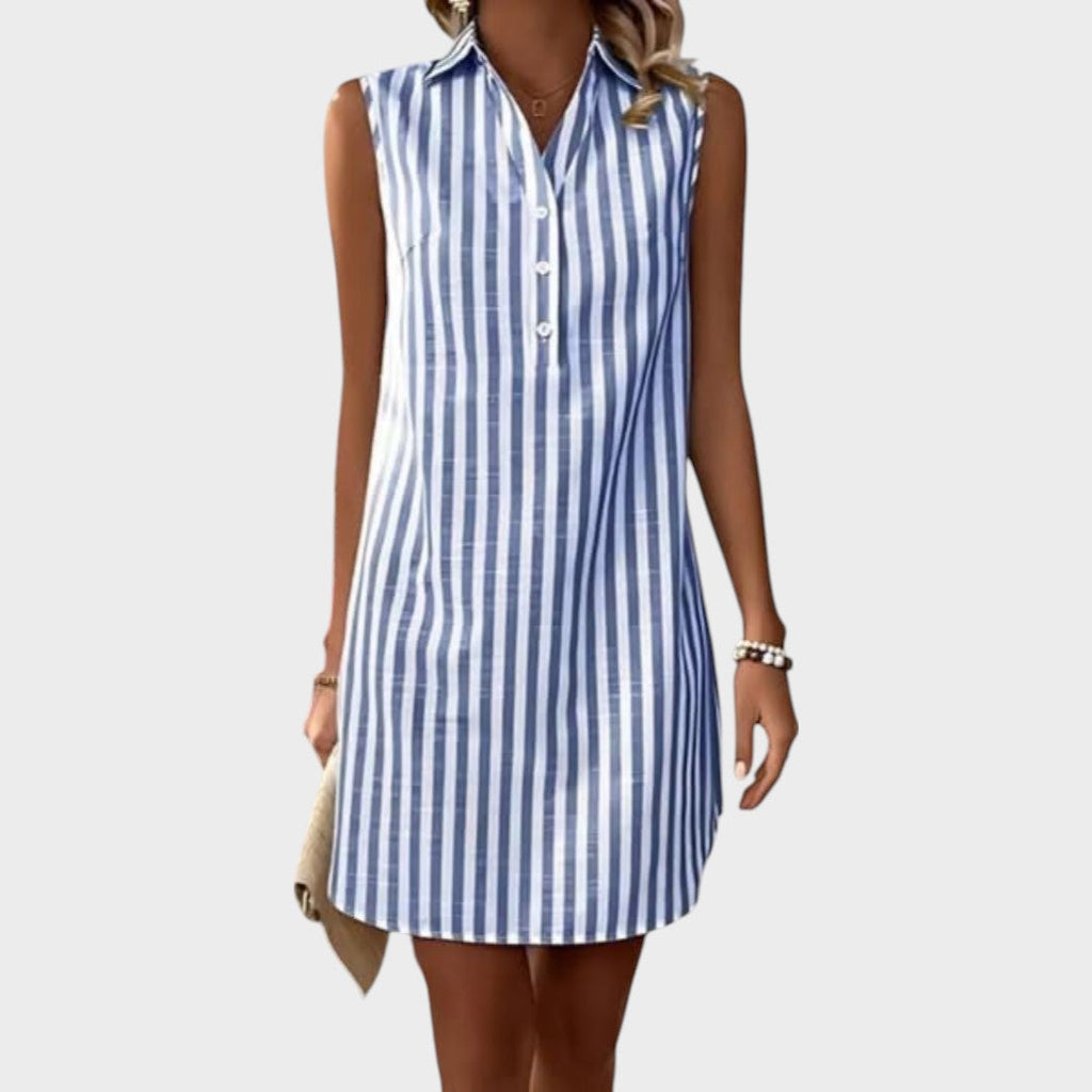 Anníe | Elegante Vestido Camisero de Rayas - OSMARA Fashion