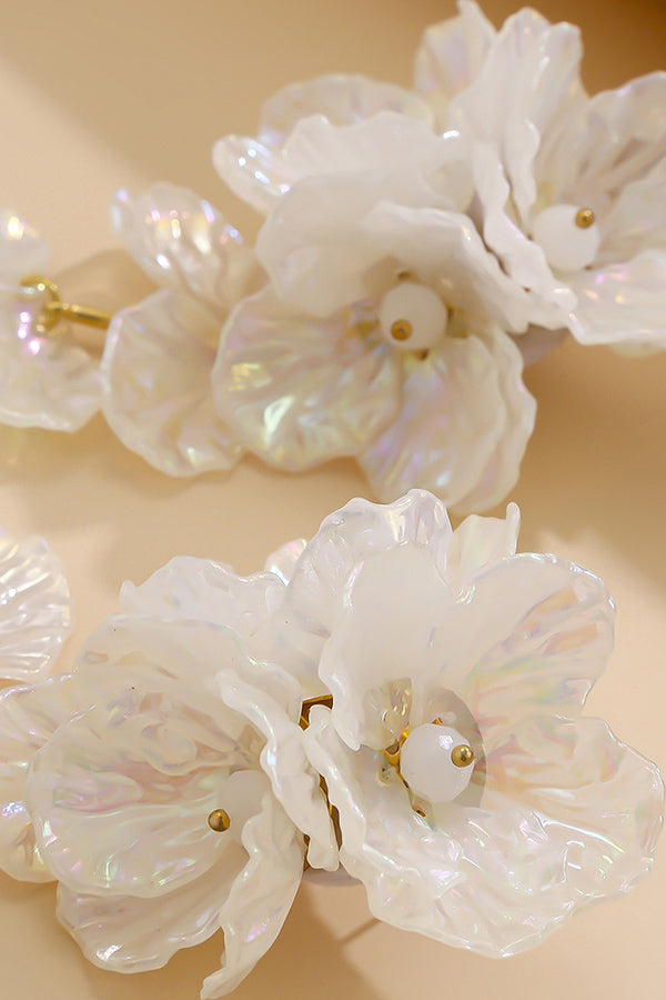 Pendientes de Sirena con Borlas Florales Nacaradas