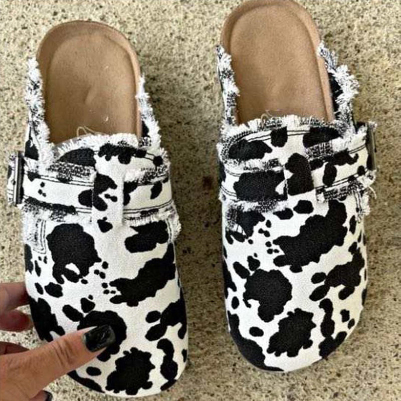 Zapatos Planos Informales Estampados de Borde Vivo