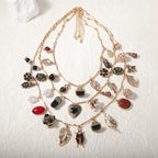 Collar Vintage de Colgante de Forma Irregular en Varias Capas
