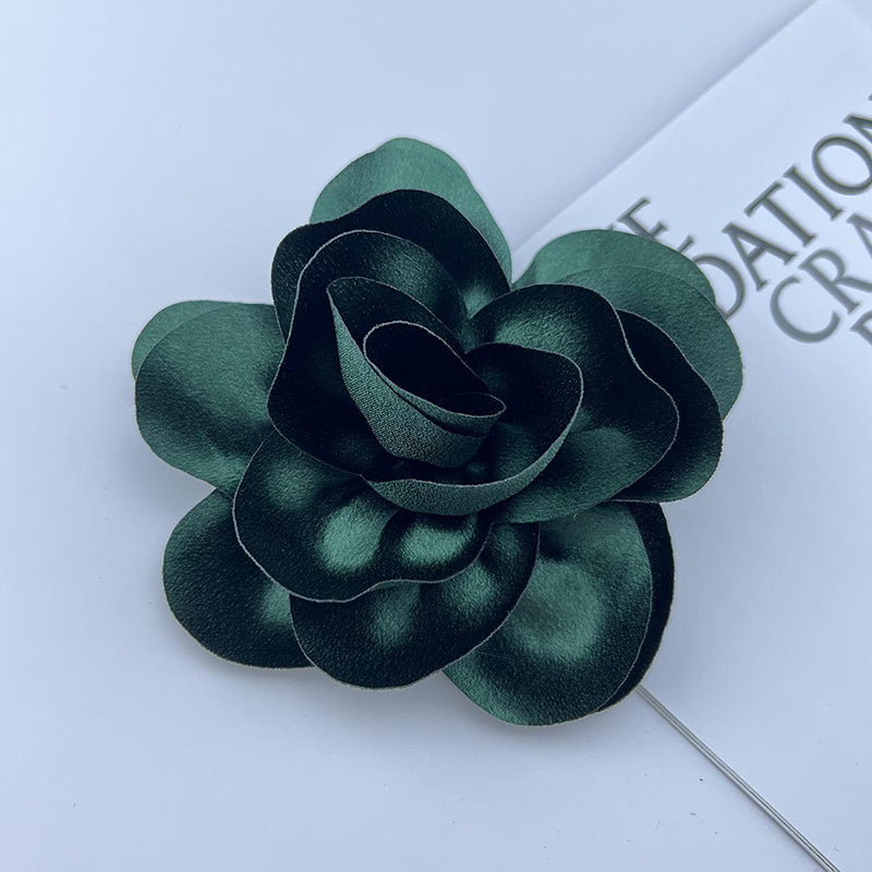 Broche de Flor de Tela Satinada Combinable