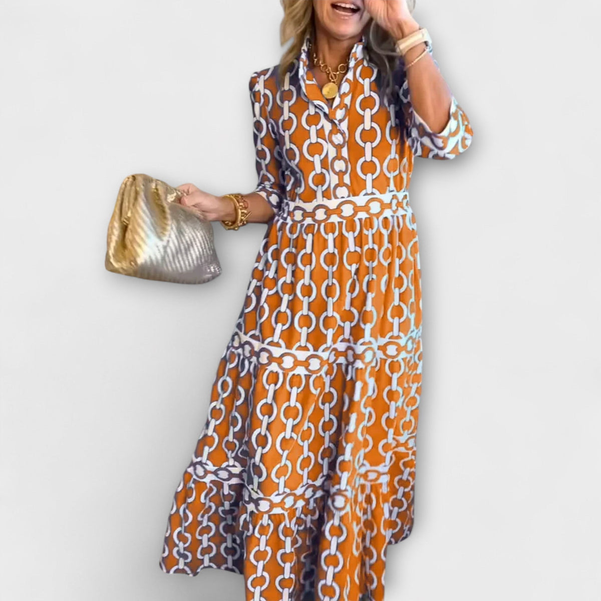 Jude | Half-Sleeve Midi Dress