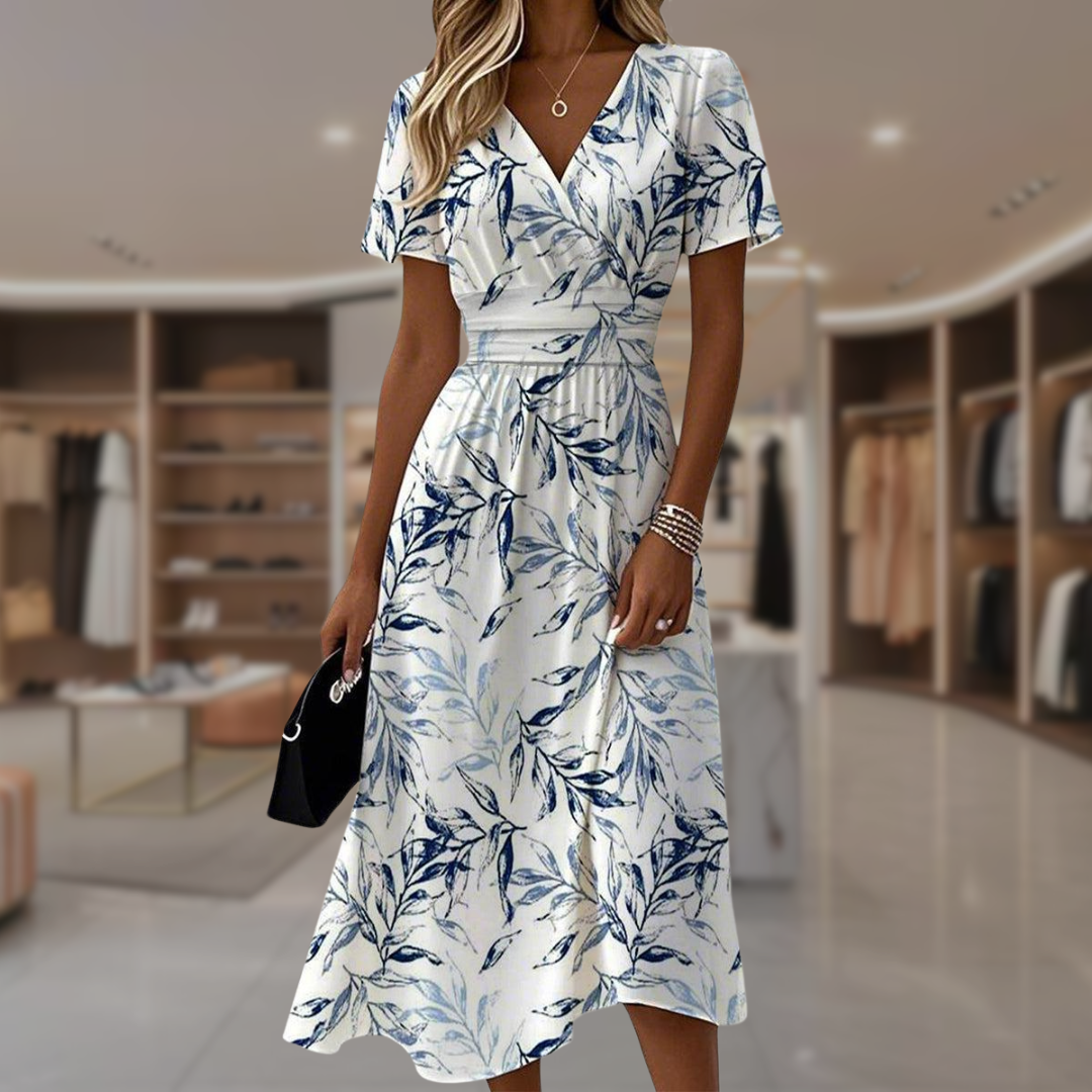 Brites | Floral Wrap Dress with Draped Skirt