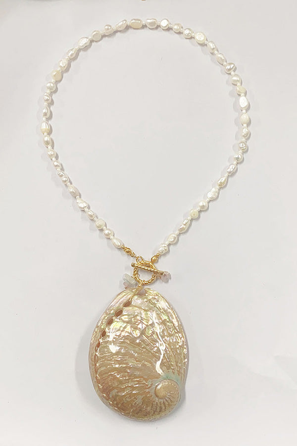 Collar de Concha Natural Estilo Océano