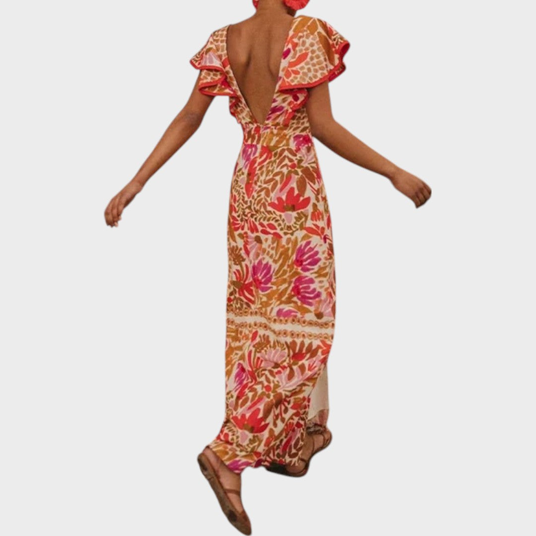 Jessy | Midi Dress With V-Neck And Slit