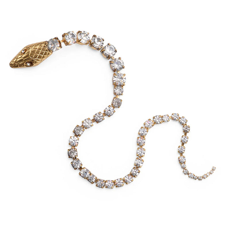 Complemento de Pelo con Cadena de Serpiente y Brillantes