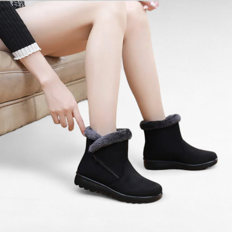 Tanya - Botas Bajas Forradas Planas con Cremallera