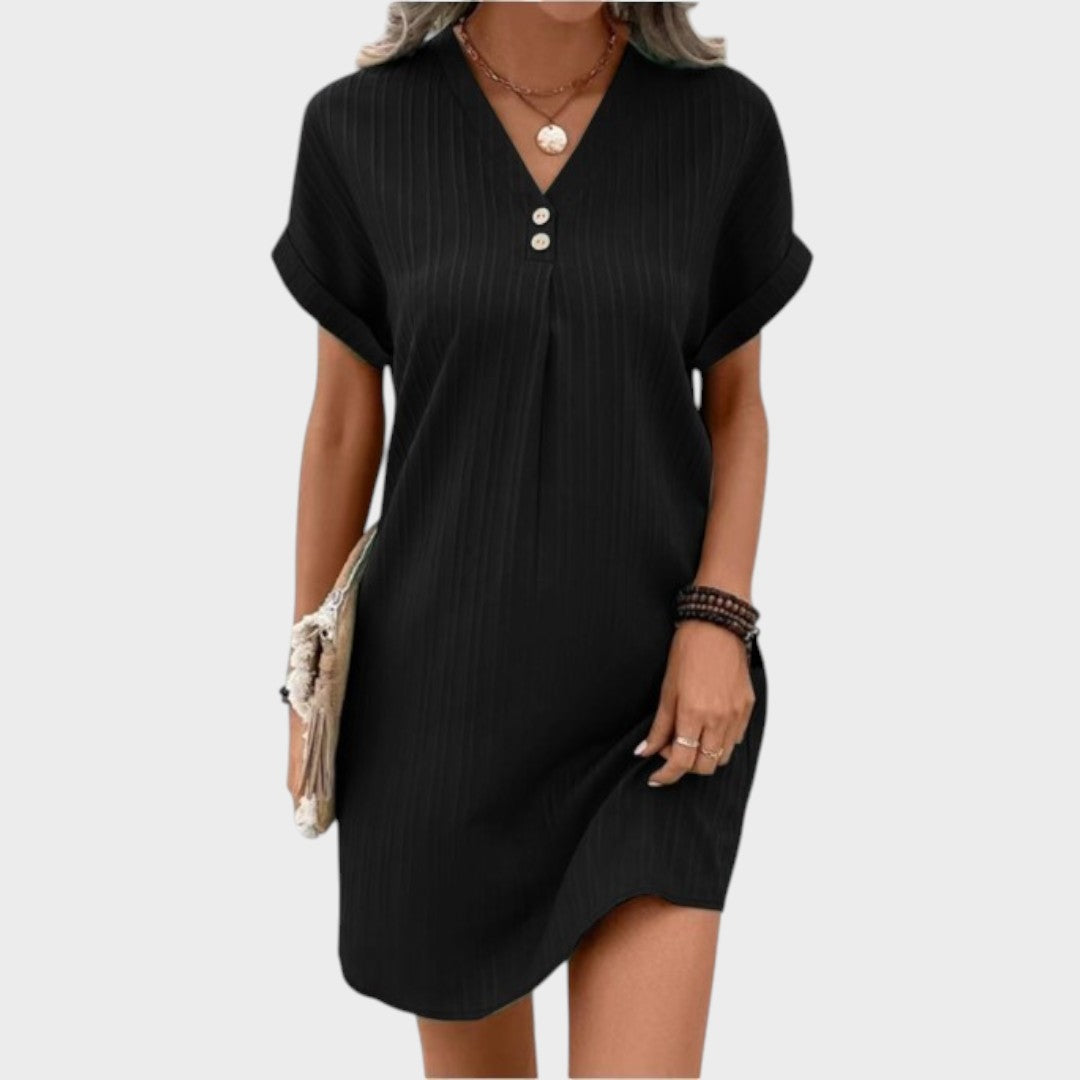 Atália | Cómodo vestido con cuello en V - OSMARA Fashion
