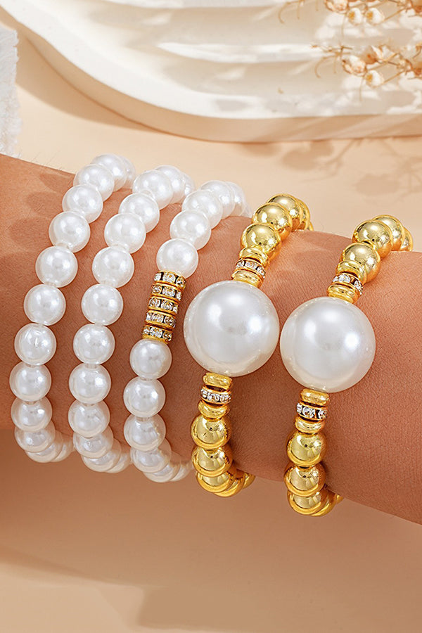 Pulsera Sencilla y Versátil de Cuentas de Perlas