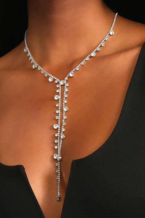 Collar Sexy de Diamantes Irregular