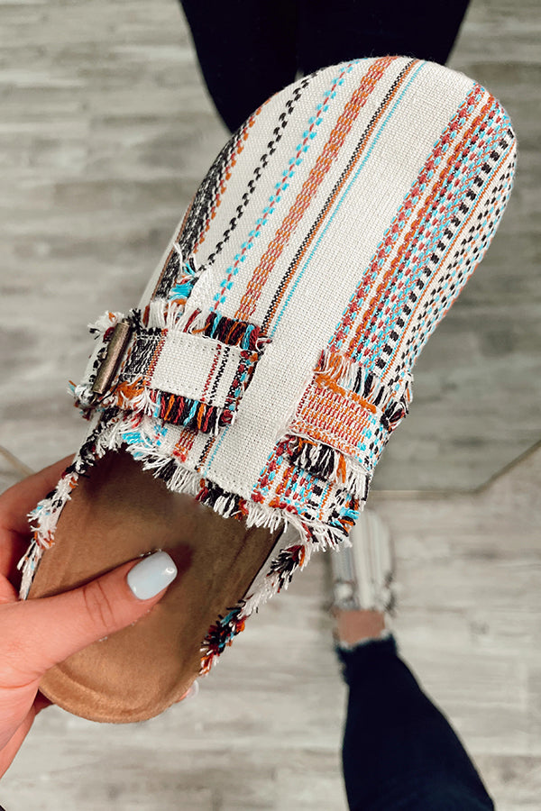 Zapatos Planos Informales Estampados de Borde Vivo