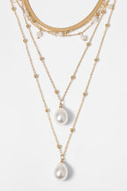 Collar Vintage de Cadena con Perlas de Imitación