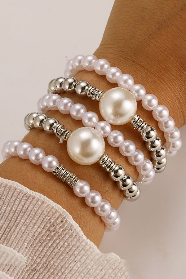 Pulsera Sencilla y Versátil de Cuentas de Perlas